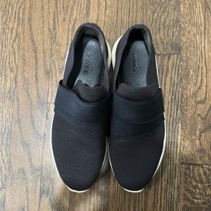 Vince Black Aston Slip-on Fabric Sneakers